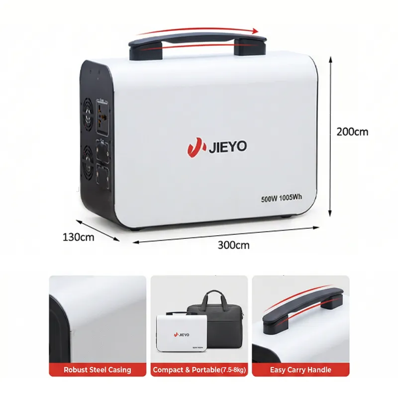 JIEYO 500W 1005Wh Portable Power Station dimensions