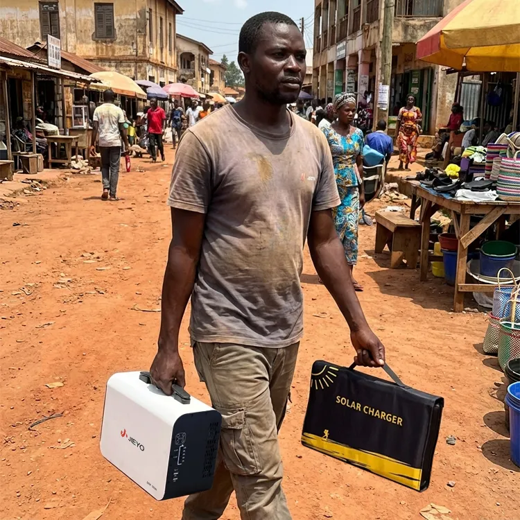 JIEYO 500W 1005Wh Portable Power Station With Solar Charger Bag African Market Mobile Power Supply Scene Main Image