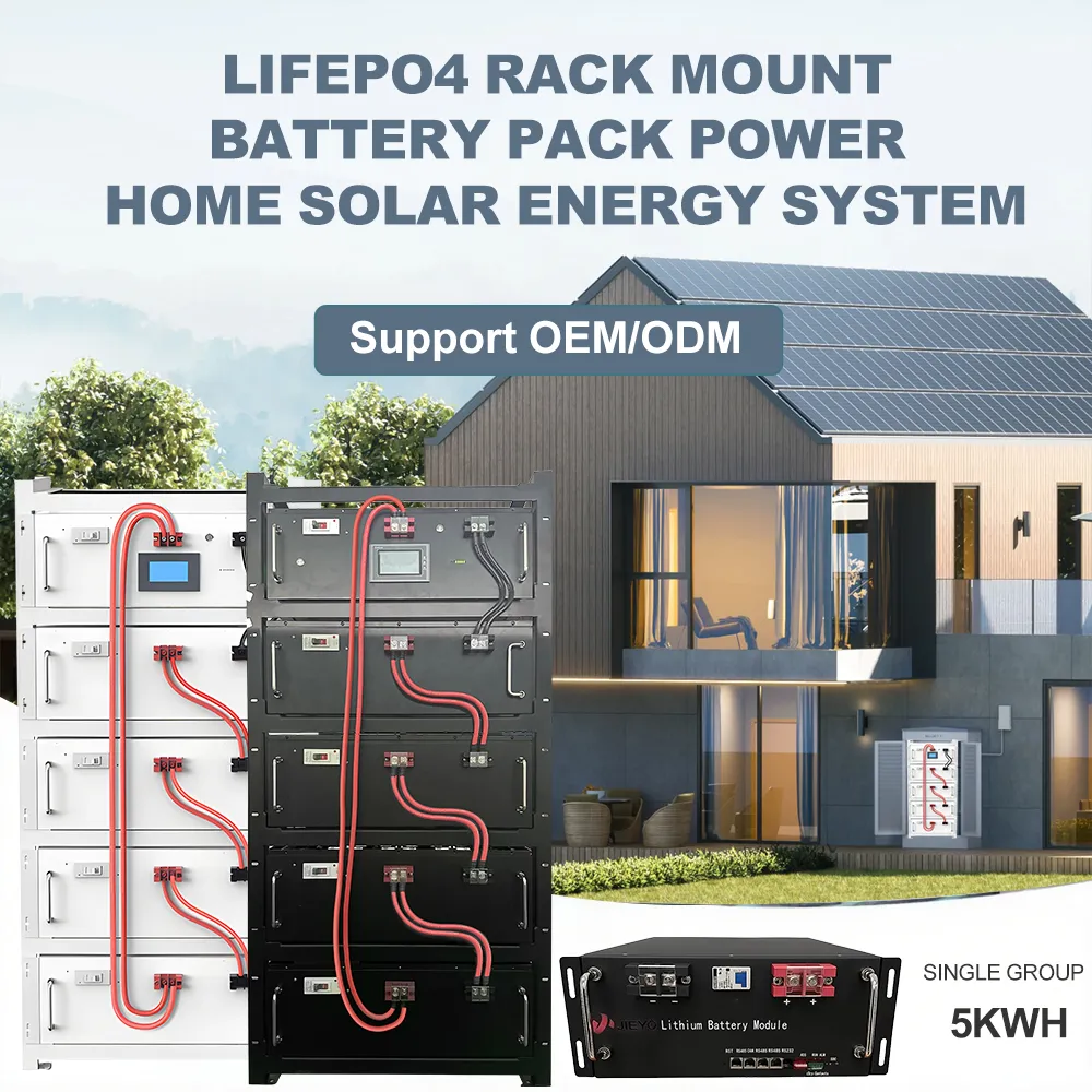 JIEYO Rack-Mounted LiFePO4 Battery Pack Home Solar Energy System Scene OEM ODM Supported Main Product Image